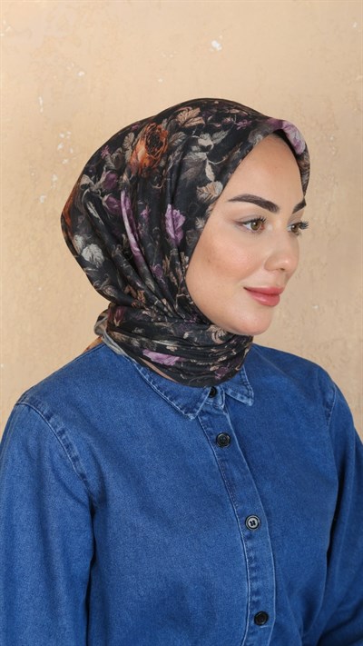 Locella Soft Pamuk Eşarp Siyah