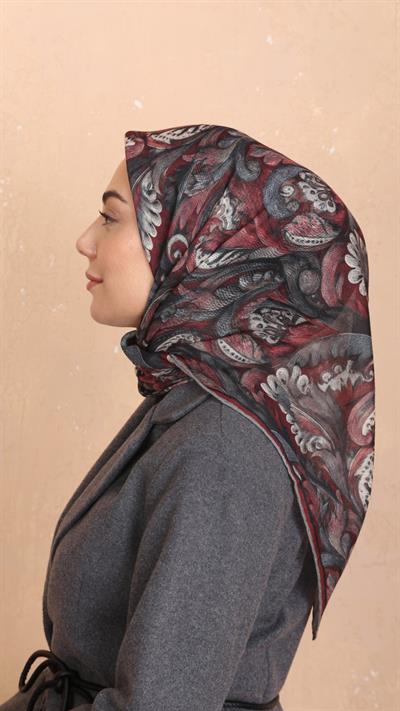 Locella Soft Pamuk Eşarp Bordo