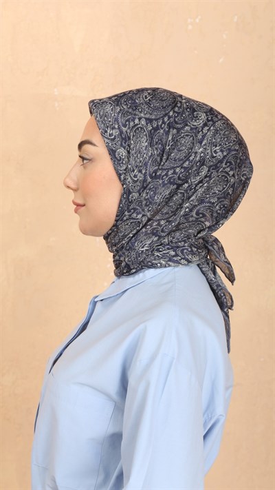 Locella Soft Pamuk Eşarp Lacivert