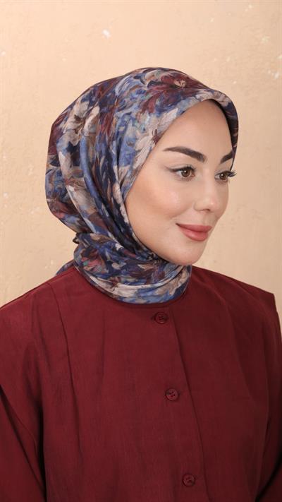 Locella Soft Pamuk Eşarp Lacivert