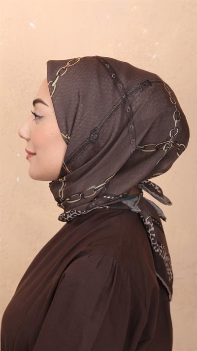 Locella Soft Pamuk Eşarp Kahve
