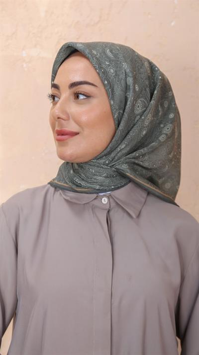 Locella Soft Pamuk Eşarp Mint Yeşili-17