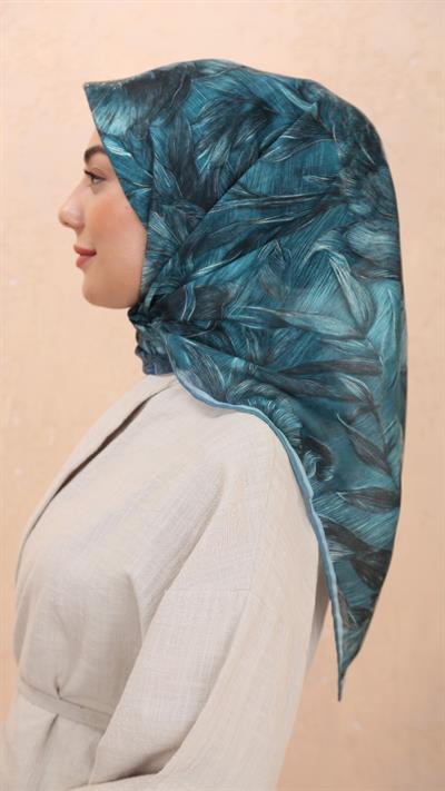 Locella Soft Pamuk Eşarp Turkuaz-11