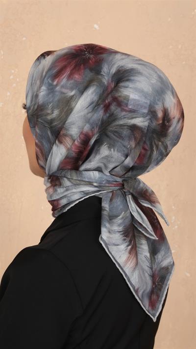 Locella Soft Pamuk Eşarp Gri-8