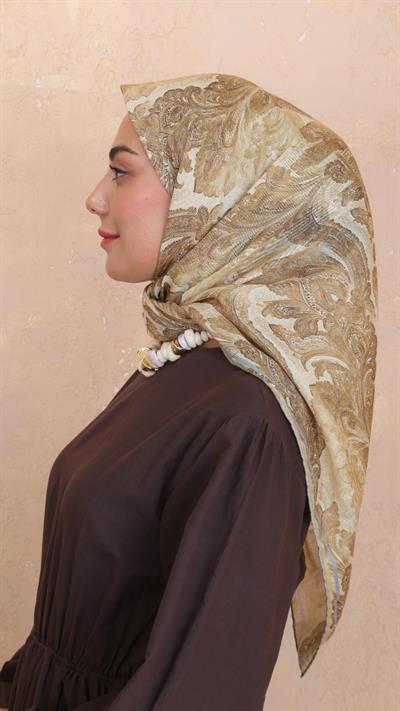 Locella Soft Pamuk Eşarp Sarı-12