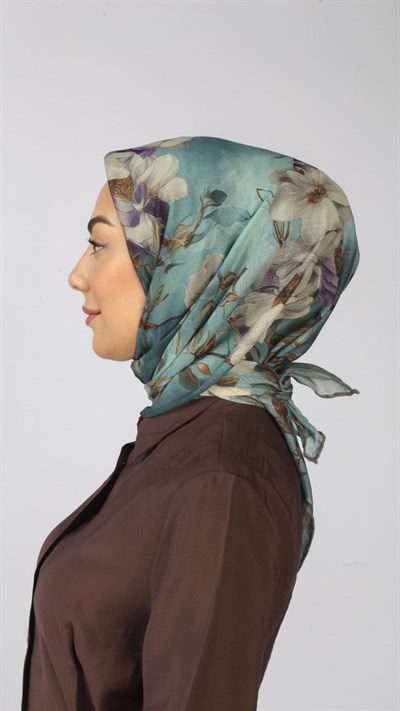 Locella Soft Pamuk Eşarp Turkuaz