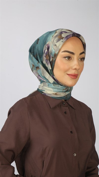 Locella Soft Pamuk Eşarp Turkuaz