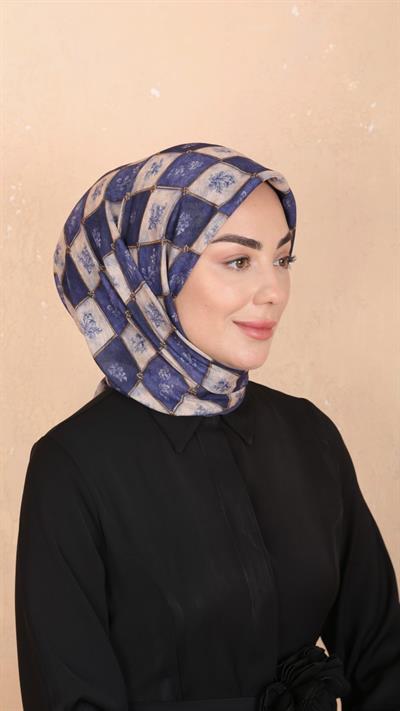 Locella Soft Pamuk Eşarp Lacivert