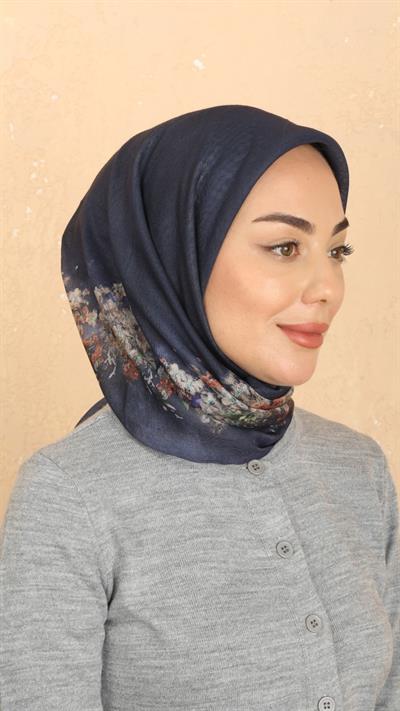 Locella Soft Pamuk Eşarp Lacivert