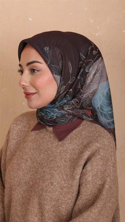 Locella Soft Pamuk Eşarp Kahve