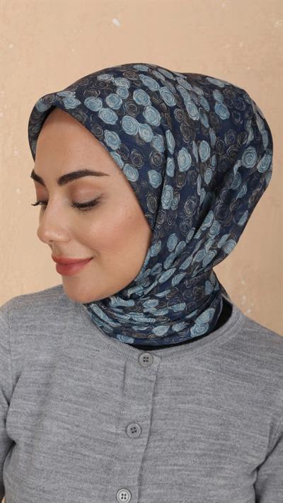 Locella Soft Pamuk Eşarp Koyu Mavi-10