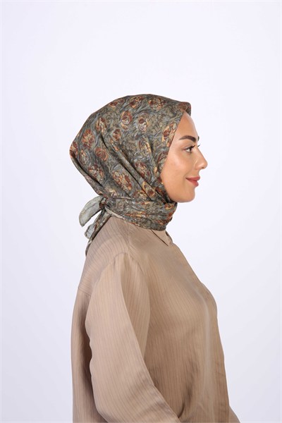 Locella Soft Pamuk Eşarp Haki