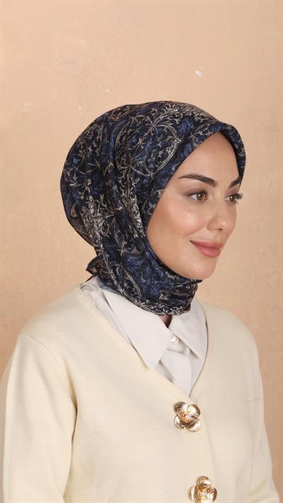 Locella Soft Pamuk Eşarp Koyu Mavi