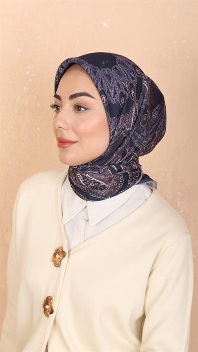 Locella Soft Pamuk Eşarp Morcivert