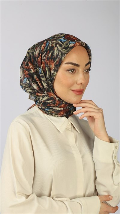 Locella Soft Pamuk Eşarp Siyah