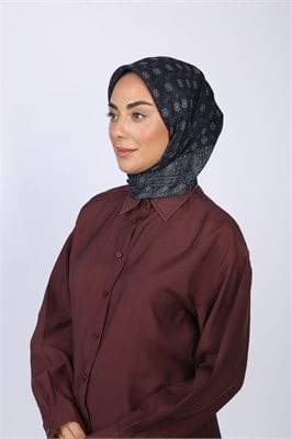 Locella Soft Pamuk Eşarp Lacivert