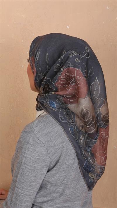 Locella Soft Pamuk Eşarp Gri