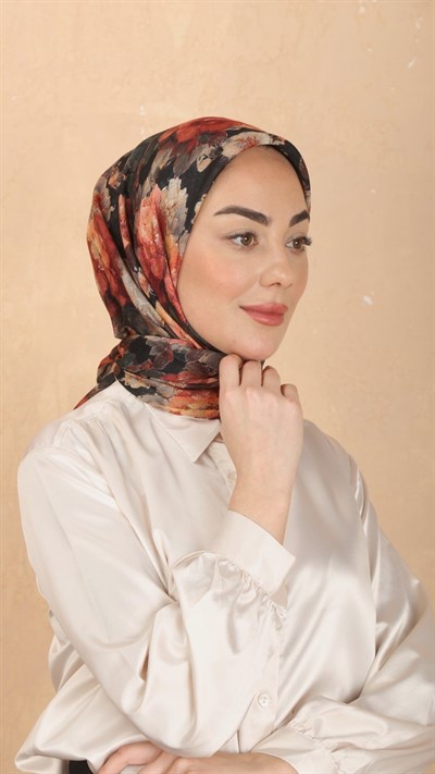 Locella Soft Pamuk Eşarp Siyah