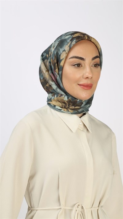 Locella Soft Pamuk Eşarp Zümrüt