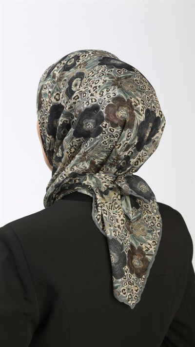 Locella Soft Pamuk Eşarp Gri