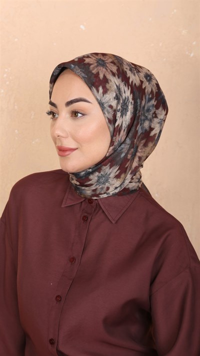 Locella Soft Pamuk Eşarp Bordo