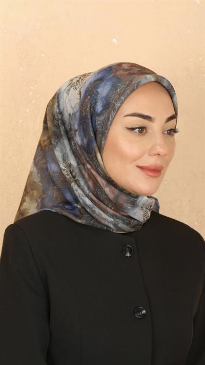 Locella Soft Pamuk Eşarp Mavi