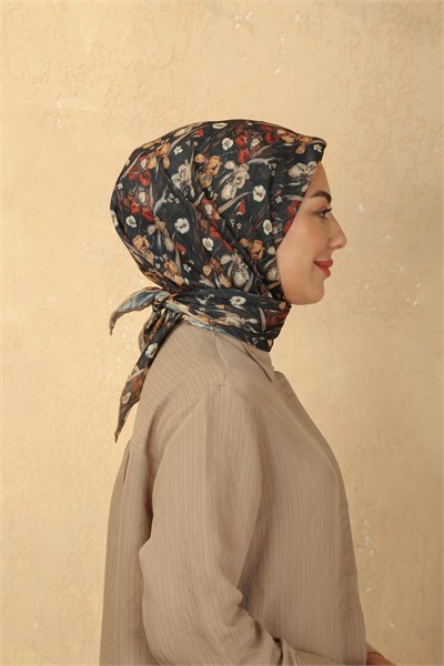 Locella Soft Pamuk Eşarp Siyah