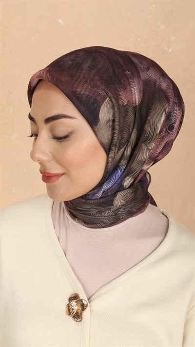 Locella Soft Pamuk Eşarp Mürdüm