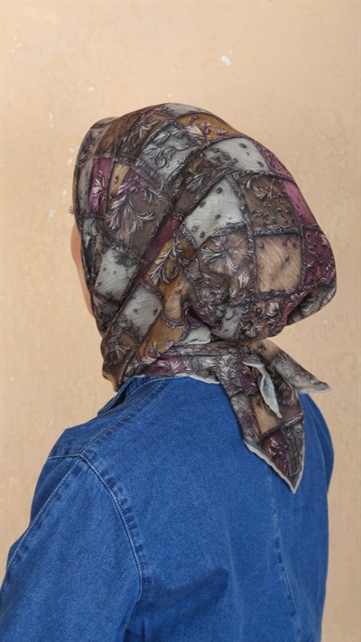 Locella Soft Pamuk Eşarp Kahve