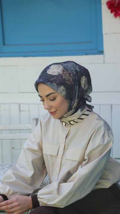 Locella Soft Pamuk Eşarp Mor