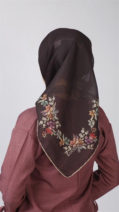 Locella Soft Pamuk Eşarp Koyu Mürdüm