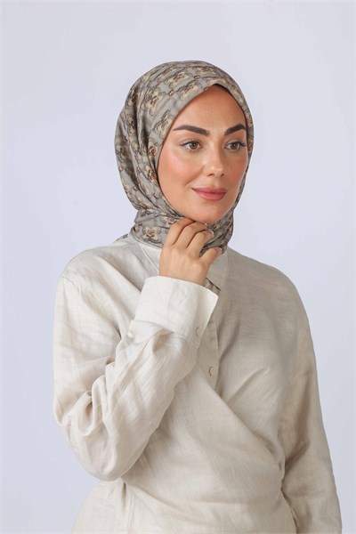 Locella Soft Pamuk Eşarp Koyu Bej
