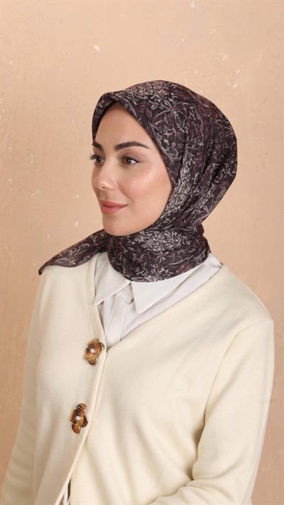 Locella Soft Pamuk Eşarp Koyu Mürdüm