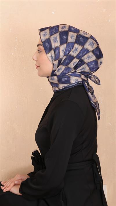 Locella Soft Pamuk Eşarp Lacivert