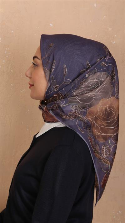 Locella Soft Pamuk Eşarp Lila