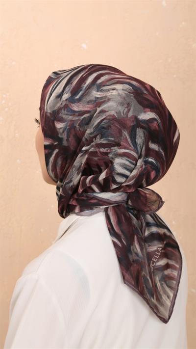 Locella Soft Pamuk Eşarp Bordo