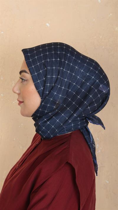 Locella Soft Pamuk Eşarp Lacivert