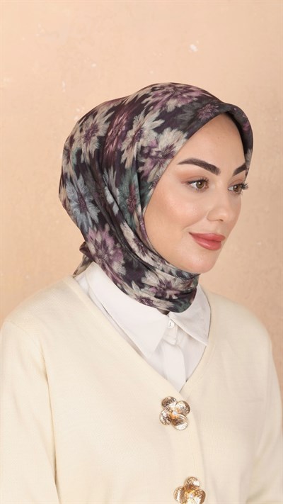 Locella Soft Pamuk Eşarp Mürdüm