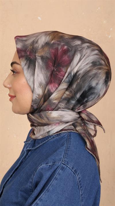 Locella Soft Pamuk Eşarp Mürdüm-7