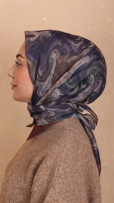 Locella Soft Pamuk Eşarp Mor