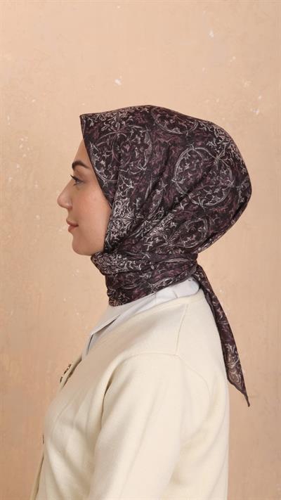 Locella Soft Pamuk Eşarp Koyu Mürdüm