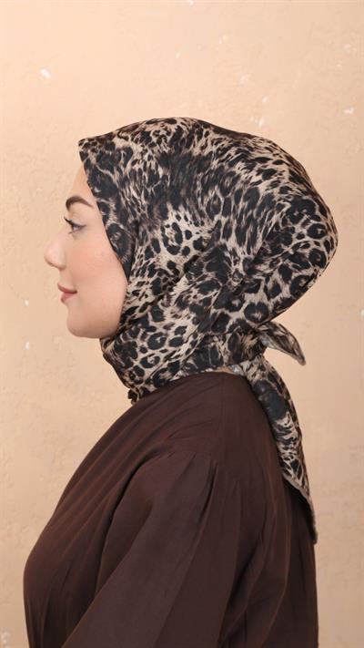 Locella Soft Pamuk Eşarp Siyah Vizon