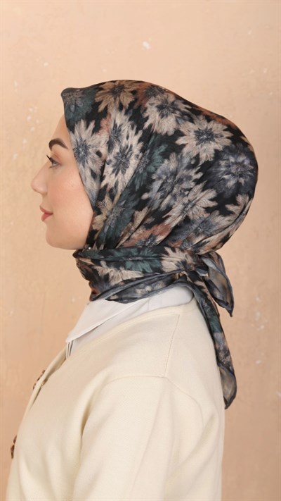Locella Soft Pamuk Eşarp Siyah