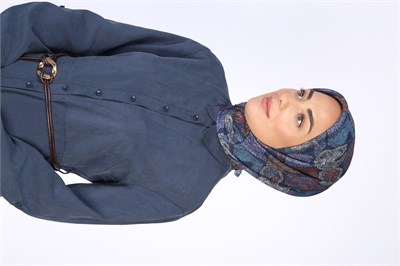 Locella Soft Pamuk Eşarp-Lacivert
