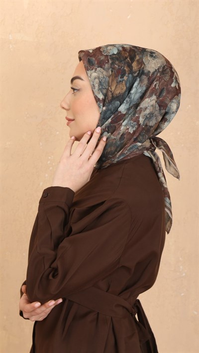 Locella Soft Pamuk Eşarp Kahve