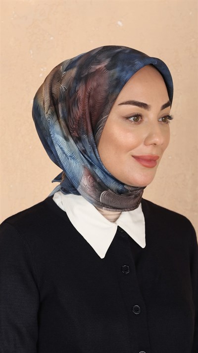 Locella Soft Pamuk Eşarp Lacivert