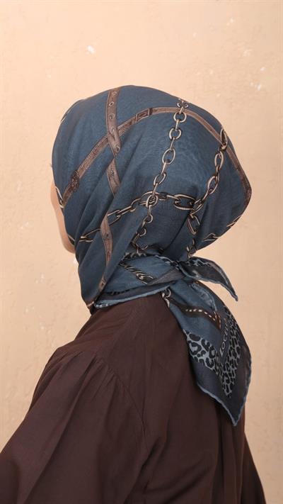 Locella Soft Pamuk Eşarp Petrol