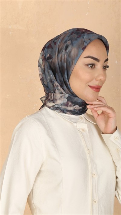 Locella Soft Pamuk Eşarp Mavi