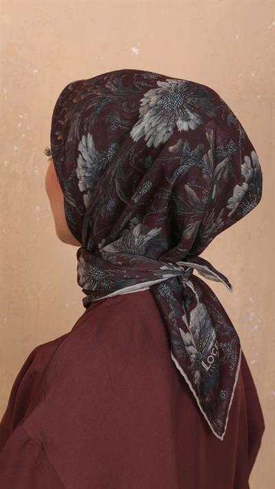 Locella Soft Pamuk Eşarp Bordo