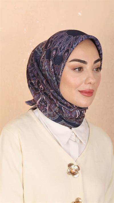 Locella Soft Pamuk Eşarp Morcivert